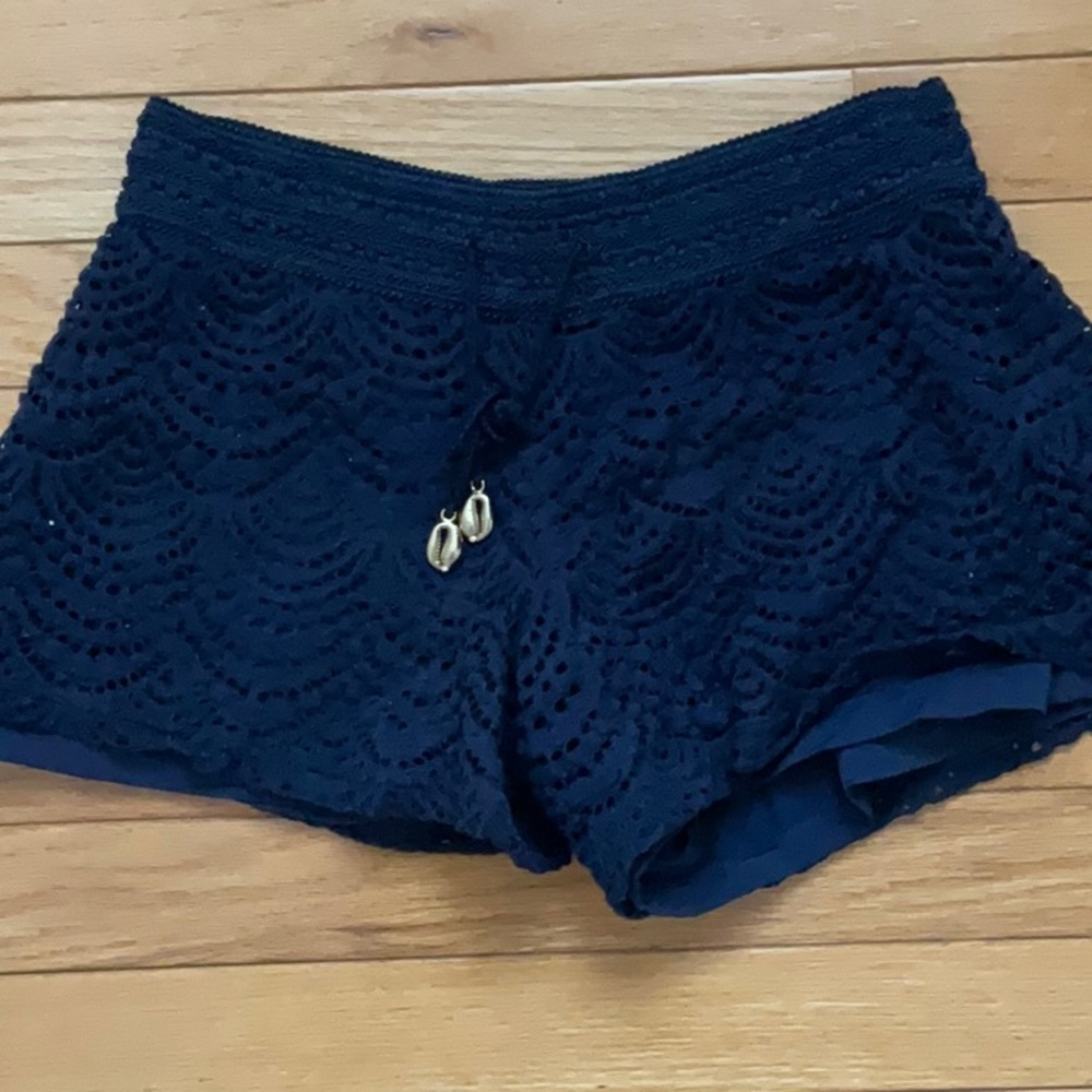 Navy Lace Women's Shorts